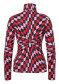 náhled Dámský rolák Goldbergh Chesu Ski Pully Spiral Chess Red