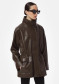 náhled APPARIS Edie Sans Leather Parka Deep Brown