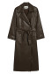 náhled APPARIS Lana Sans Leather Trench Coat Deep Brown
