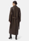 náhled APPARIS Lana Sans Leather Trench Coat Deep Brown