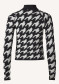 náhled Perfect Moment 1/4 Zip Jacquard Baselayer Top 1740 B/W Houndstooth