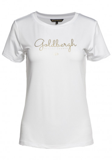 detail Dámské tričko Goldbergh LUZ short sleeve top WHITE