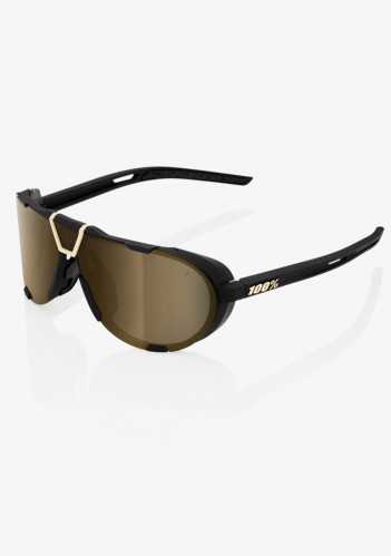 Sluneční brýle 100% Westcraft - Soft Tact Black - Soft Gold Mirror Lens