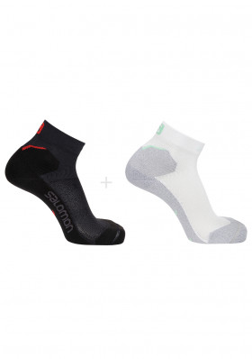 Ponožky SALOMON SPEEDCROSS ANKLE 2PP EBONY/WHITE