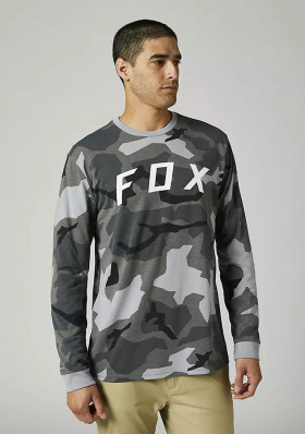 Pánské tričko Fox Bnkr Ls Tech Tee Black Camor