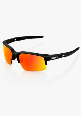 Sluneční brýle 100% SPEEDCOUPE - Soft Tact Black - HIPER Red Multilayer Mirror Lens