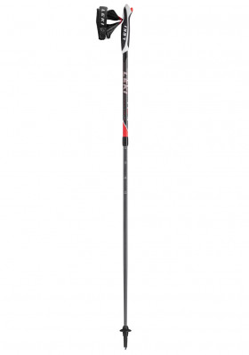 Leki Poles Spin, black-white-fluorescent red, 100 - 130 cm