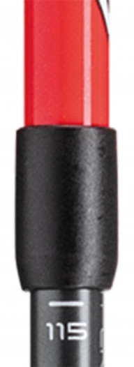 detail Leki Poles Spin, black-white-fluorescent red, 100 - 130 cm