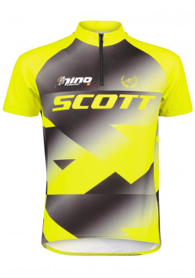 Dětský cyklistický dres Scott Shirt Jr RC Pro SS Black/Sulphur Yellow