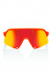 náhled Sluneční brýle 100% S3 - Soft Tact Neon Orange - HiPER Red Multilayer Mirror Lens