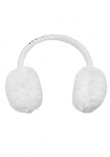 detail Dámské klapky na uši Goldbergh Fluffy Earwarmers White