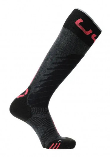 detail UYN Lady Ski One Merino socks Anthracite/Pink G048