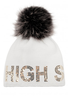 High Society Rush hat with fur White/Silver 0090
