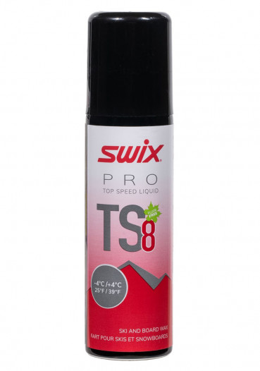detail Tekutý skluzný vosk Swix TS08L-12Top Speed,červený,sprej,-4°C/+4°C,50ml