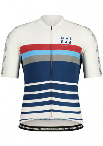 Pánský cyklistický dres Maloja FurglerM. Glacier Milk Stripe