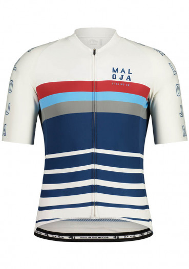 detail Pánský cyklistický dres Maloja FurglerM. Glacier Milk Stripe