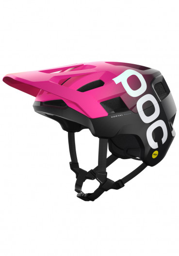 detail Dámská cyklistická helma POC Kortal Race MIPS Fluorescent Pink/Uranium Black Matt