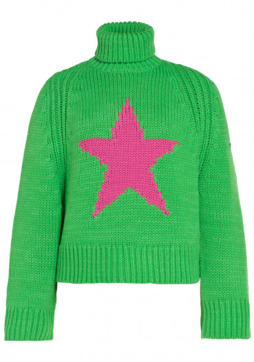 detail Dámský svetr Goldbergh Beauty Long Sleeve Knit Sweater flash green