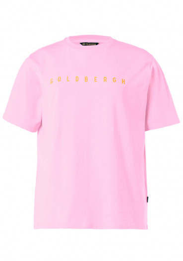 detail Dámské tričko Goldbergh Ruth Short Sleeve Top Miami Pink