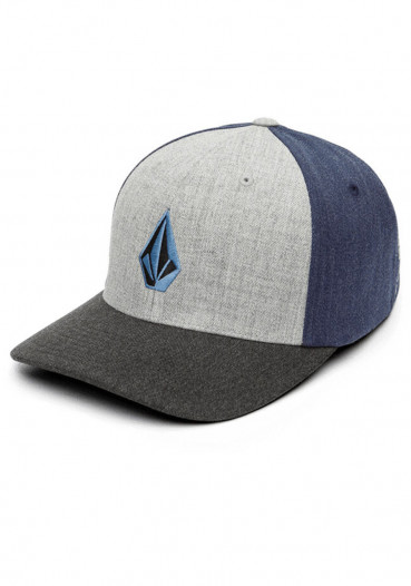 detail Volcom Full Stone Hthr Flexfit Hat Smokey Blue