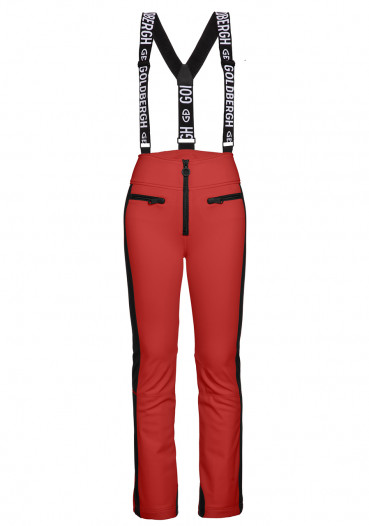 detail Dámské lyžařské kalhoty Goldbergh HIGH END ski pant RUBY RED