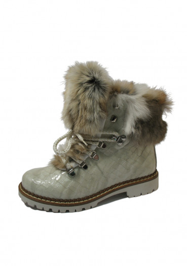 detail Dámské zimní boty Nis 1515404/A Scarponcino Pelle Vittelo Beige