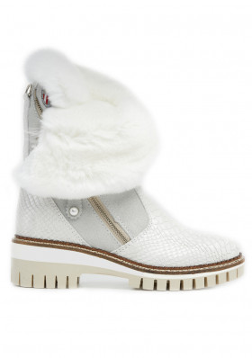 Dámské zimní boty Nis 2015457/2 Scarponcino Zip Pelle St. Rettile Latte/Rex