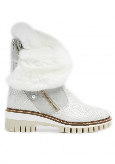 detail Dámské zimní boty Nis 2015457/2 Scarponcino Zip Pelle St. Rettile Latte/Rex
