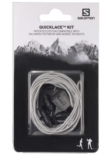 detail Tkaničky Salomon Quicklace Kit Grey