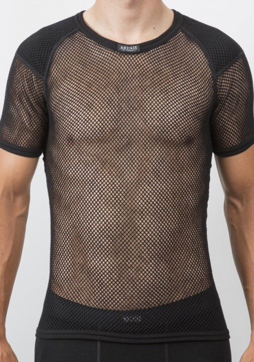 detail Pánské triko BRYNJE WOOL THERMO T-SHIRT WINLAY černé