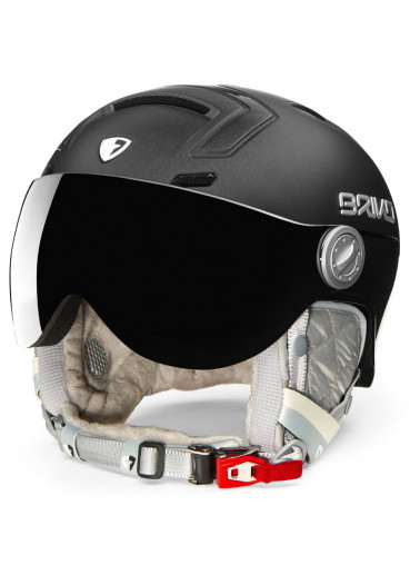 detail Dámská sjezdová helma Briko AMBRA VISOR 2V PEARL BLACK