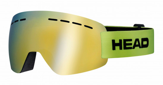 detail Sjezdové brýle Head SOLAR FMR lime