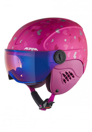 detail Dětská lyžařská helma Alpina Carat LE Visor HM Berry-Hearts