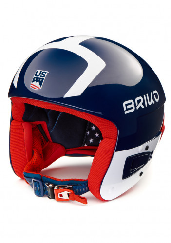 Lyžařská helma Briko Vulcano FIS 6.8 USSA Blue/White/Red