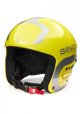 detail Lyžařská helma Brikio - Vulcono Fis 6.8. - Shiny Yellow - Silver 
