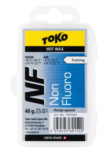 detail Vosk Toko NF Hot Wax 40 g Blue -9/-30°C