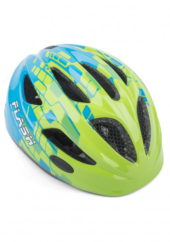 Dětská cyklistická helma AUTHOR FLASH INMOLD GREEN/BLUE