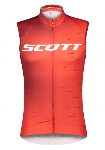 detail Pánský cyklistický dres Scott Shirt M's RC Pro w/o sl Fier Rd/Whte