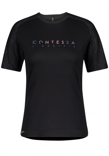 detail Dámské cyklistické triko Scott Shirt W's Trail Contessa Sign. s/sl Bl/Nitr Pur