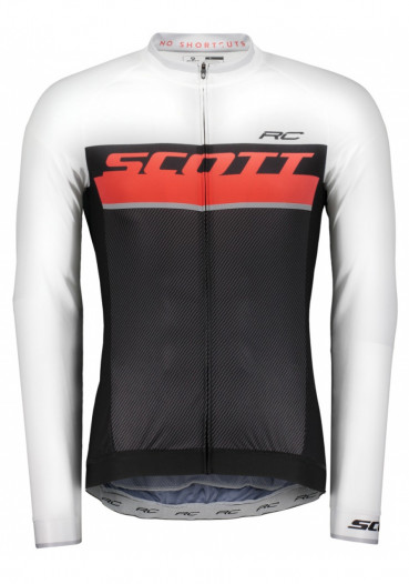 detail Pánský cyklodres Scott Shirt RC Pro l/sl blk/fiery rd