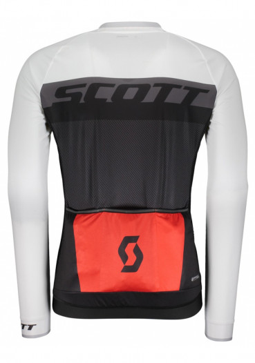 detail Pánský cyklodres Scott Shirt RC Pro l/sl blk/fiery rd